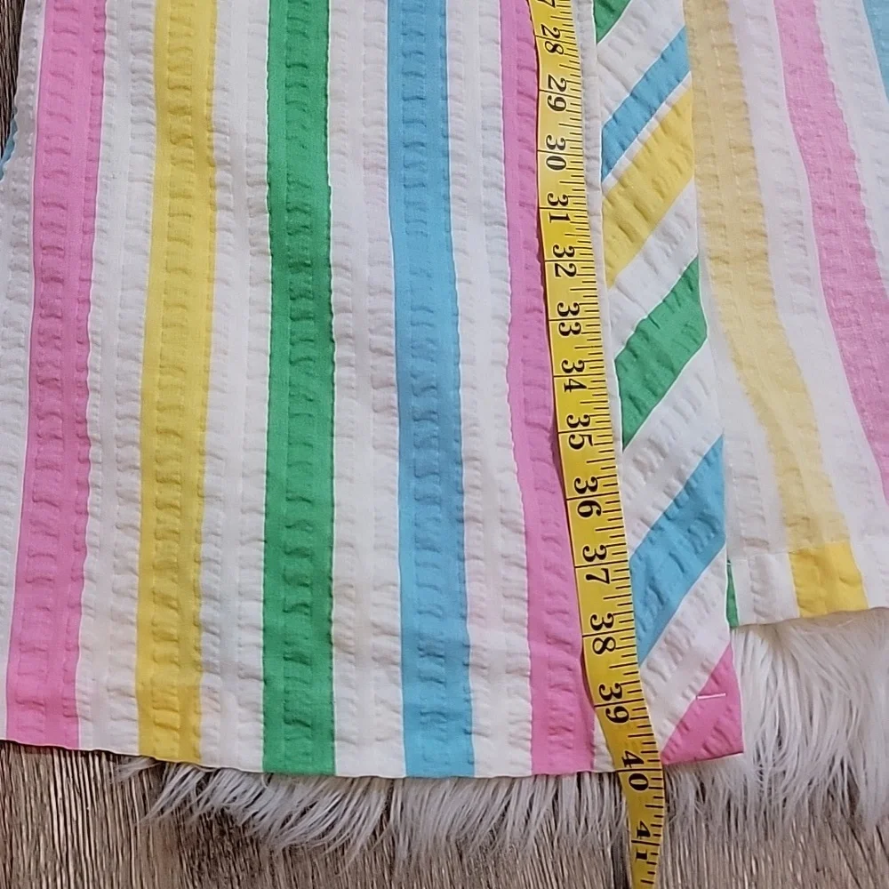 VTG | Vintage Multicolored Striped Kimono Style Robe - Picture 11 of 11